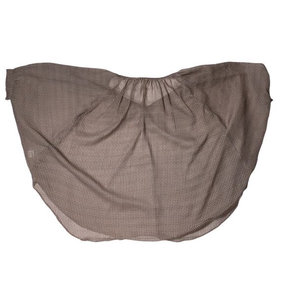 Sheer Top Bohemian cottage core Gauzy Boho Country Poncho Baggy Peach Print Clay - Picture 8 of 10